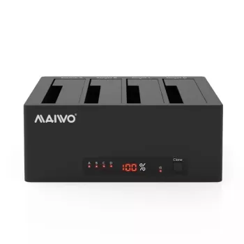 תחנת עגינה Maiwo Four Bays HDD Docking Station with Digital display K3084A צבע שחור