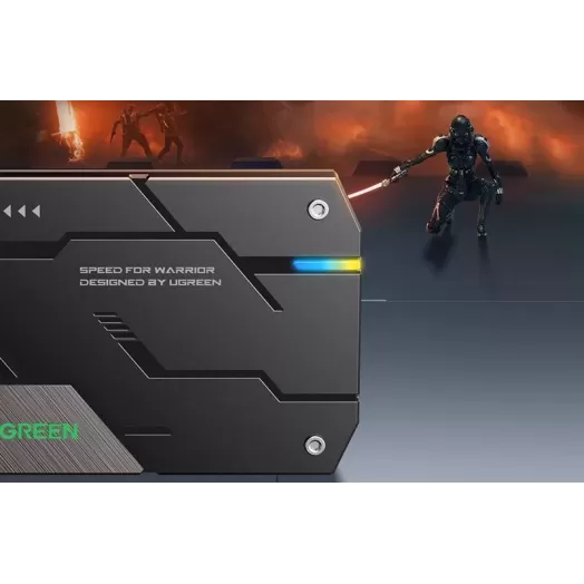 קופסא חיצונית לדיסק UGREEN USB-C/A to SSD/HDD 2.5" SATA 7/9.5mm Gaming RGB Enclosure 60615 קופסא חיצונית לדיסק UGREEN USB-C/A to SSD/HDD 2.5" SATA 7/9.5mm Gaming RGB Enclosure 60615