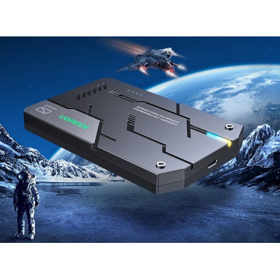 Адаптер UGREEN USB-C/A to SSD/HDD 2.5" SATA 7/9.5mm Gaming RGB Enclosure 60615 Адаптер UGREEN USB-C/A to SSD/HDD 2.5" SATA 7/9.5mm Gaming RGB Enclosure 60615