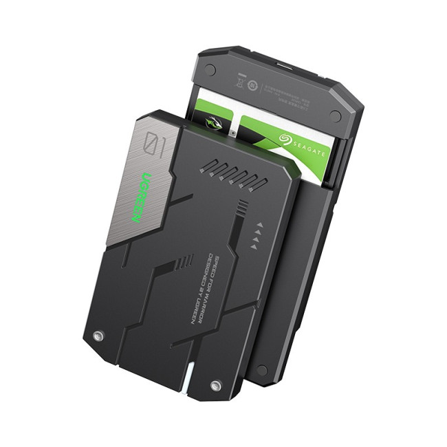 Адаптер UGREEN USB-C/A to SSD/HDD 2.5" SATA 7/9.5mm Gaming RGB Enclosure 60615
