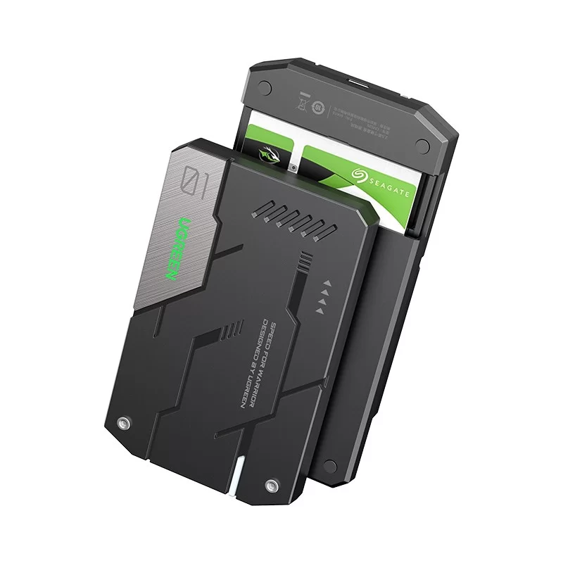 קופסא חיצונית לדיסק UGREEN USB-C/A to SSD/HDD 2.5" SATA 7/9.5mm Gaming RGB Enclosure 60615 קופסא חיצונית לדיסק UGREEN USB-C/A to SSD/HDD 2.5" SATA 7/9.5mm Gaming RGB Enclosure 60615