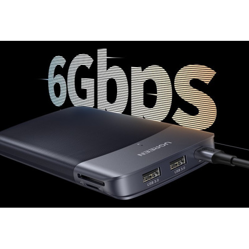 Hard Disk Enclosure UGREEN USB-C/A to 2.5' SSD / HDD | x2 USB-A 3. | SD / micro