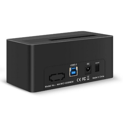 תחנת עגינה Maiwo 1-BAY USB3 3.5″/2.5″ DOCKING STATION K308 צבע שחור מצב:עודפים.. תחנת עגינה Maiwo 1-BAY USB3 3.5″/2.5″ DOCKING STATION K308 צבע שחור מצב:עודפים..