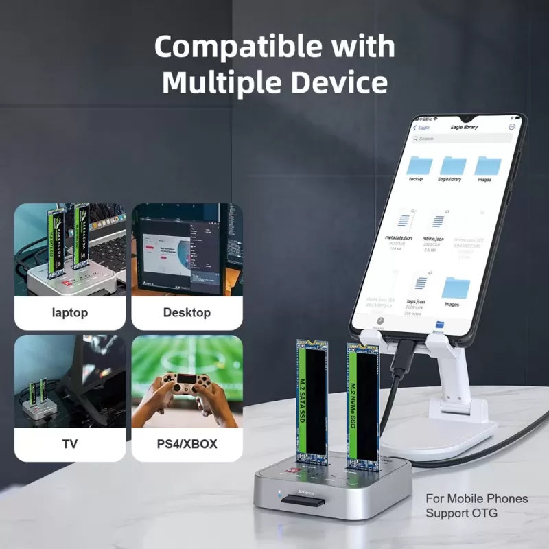 Maiwo K3016CL M.2 SATA/NVMe Docking Station 10Gbps K3016CL