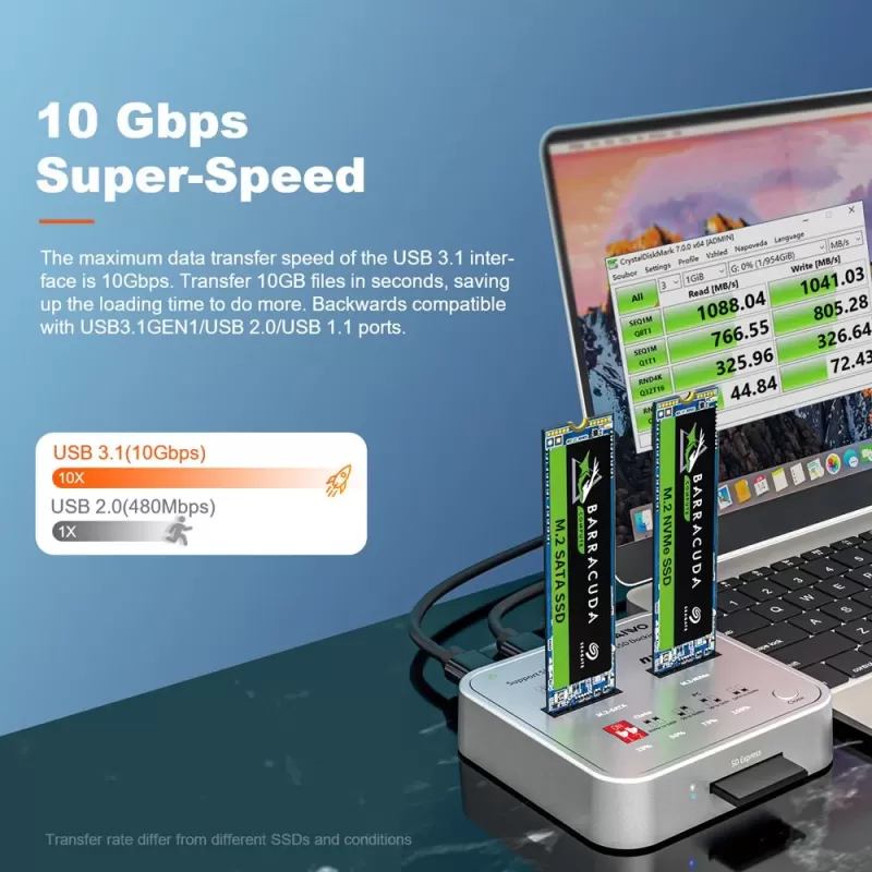 Maiwo K3016CL M.2 SATA/NVMe Docking Station 10Gbps K3016CL