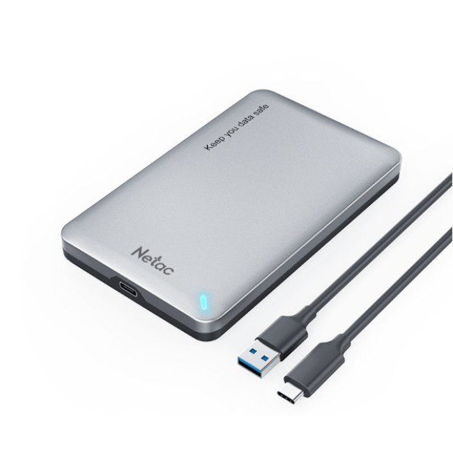 External box for hard drive Netac USB Type-C/A 2.5" Inch SATA HDD Case