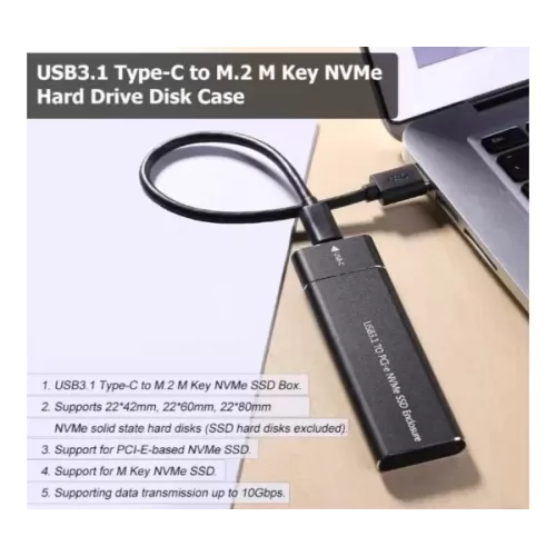 External box for hard drive Gold Touch USB3.1 To M.2 NVMe Type-C E-USB3.1-M2-NVME