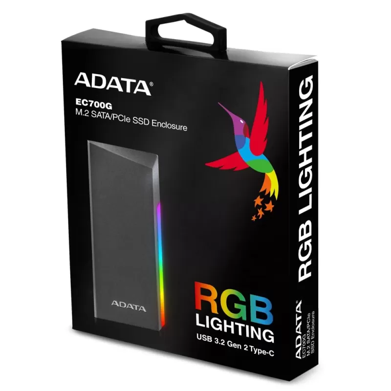 מארז לדיסק SSD XPG EC700G AEC700GU32G2-CGY צבע שחור