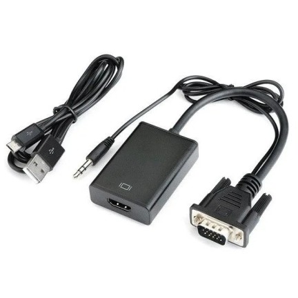 Cable Adapter VGA + PL3.5 - HDMI ( HDMI, VGA