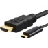כבל Type-C זכר ל-HDMI זכר באורך 3 מטר תומך 4K@60HZ