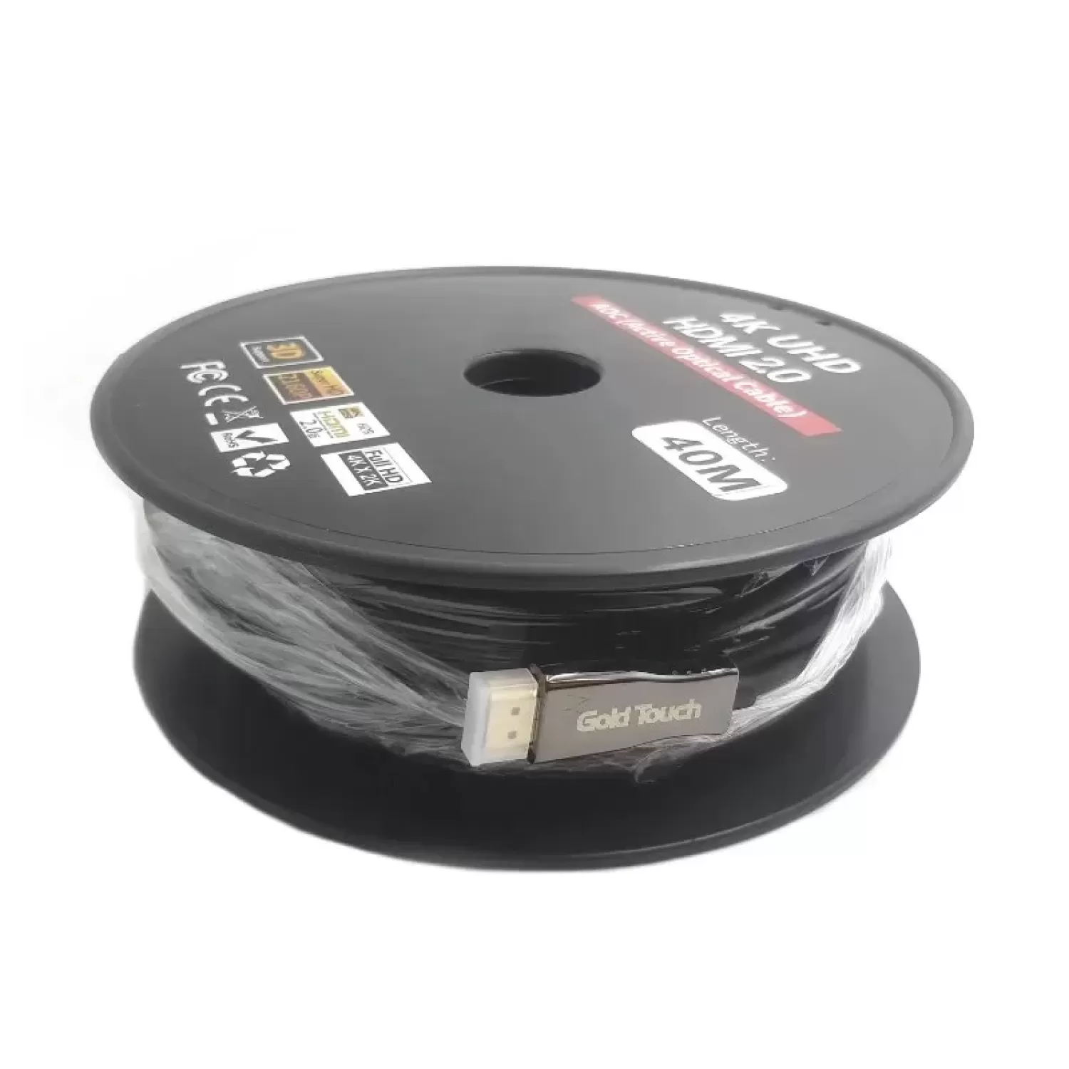 Cable Gold Touch Fiber Optic AOC HDMI 2.0 4K@60Hz Cable 50m CH-HD-AOC-50
