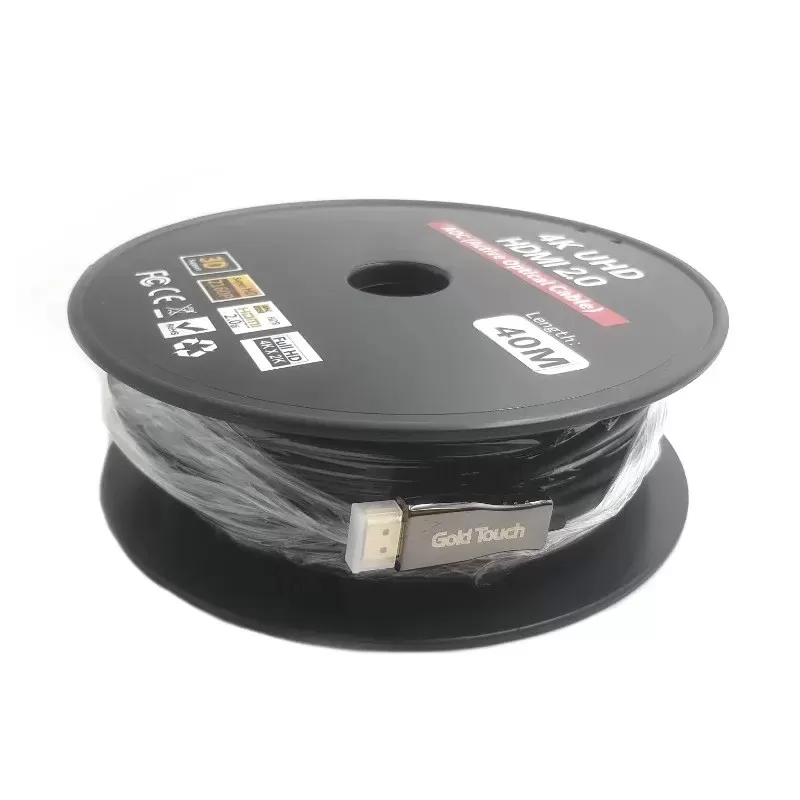 Cable Gold Touch Fiber Optic AOC HDMI 2.0 4K@60Hz Cable 50m CH-HD-AOC-50