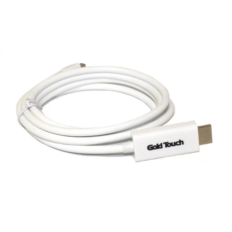 כבל Gold Touch Mini DP To HDMI 1.8m CH-MINI-DP-HDMI-1.8 כבל Gold Touch Mini DP To HDMI 1.8m CH-MINI-DP-HDMI-1.8