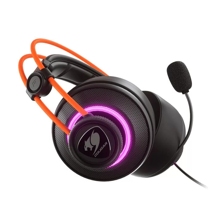 אוזניות גיימינג COUGAR IMMERSA PRO Prix צבע שחור, כתום