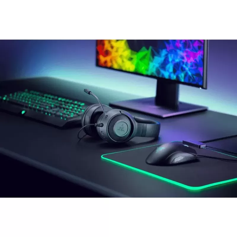 אוזניות גיימינג חוטיות RAZER Kraken X Mercury לבן