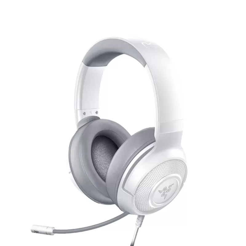 אוזניות גיימינג חוטיות RAZER Kraken X Mercury לבן