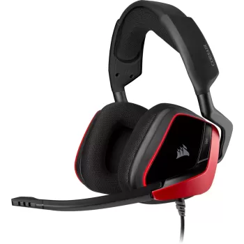 Wired Gaming Headset with Built-in Microphone Corsair VOID ELITE SURROUND Premium Gaming Headset with 7.1 Surround Sound - Cherry Color:black