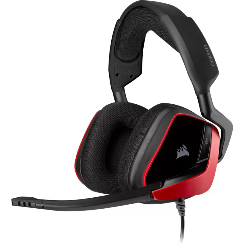 Wired Gaming Headset with Built-in Microphone Corsair VOID ELITE SURROUND Premium Gaming Headset with 7.1 Surround Sound - Cherry Color:black