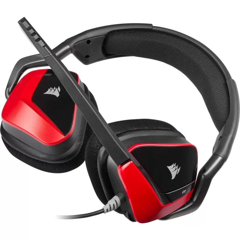 Wired Gaming Headset with Built-in Microphone Corsair VOID ELITE SURROUND Premium Gaming Headset with 7.1 Surround Sound - Cherry Color:black