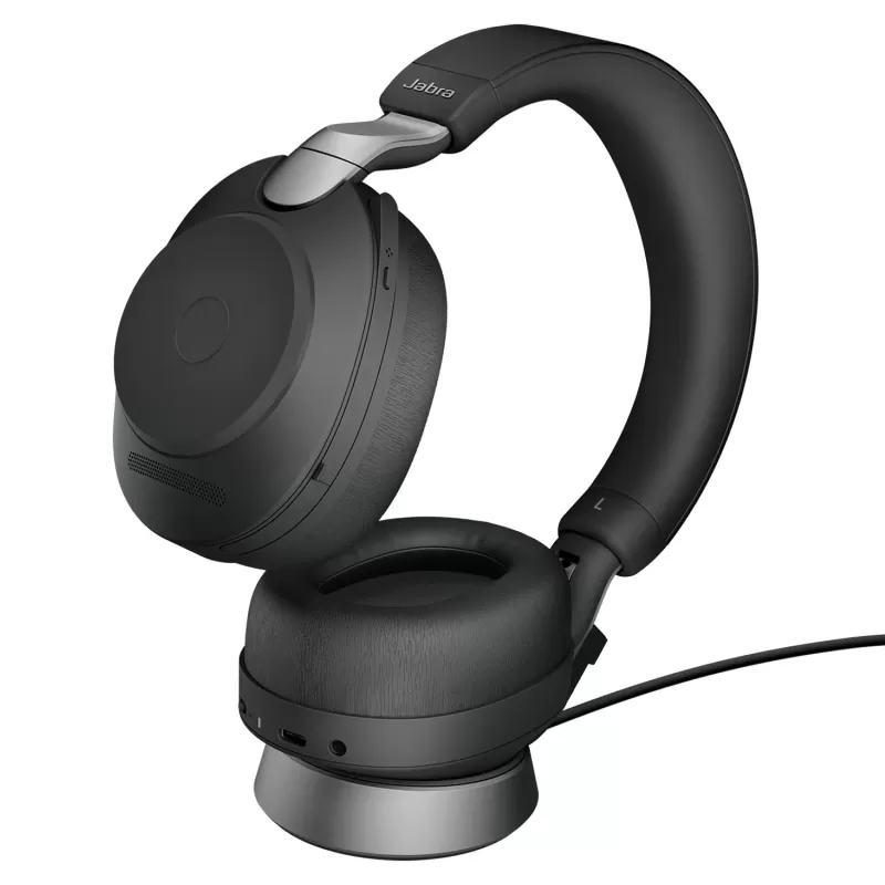 Wireless headband headphones with built-in microphone and charging station Jabra Evolve2 85 MS USB-A