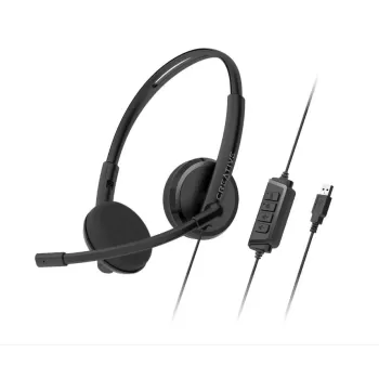 אוזניות חוטיות USB Creative HS-220 - USB Headset with Noise-cancelling Mic and