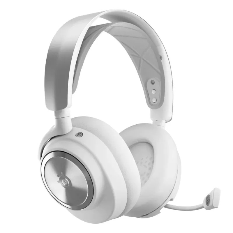 Беспроводные наушники с оголовьем и встроенным микрофоном SteelSeries Arctis Nova Pro white Беспроводные наушники с оголовьем и встроенным микрофоном SteelSeries Arctis Nova Pro white