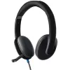 אוזניות חוטיות Logitech USB H540 צבע שחור