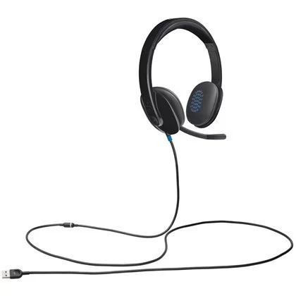 אוזניות חוטיות Logitech USB H540 צבע שחור