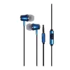 Wired Headphones + Microphone Silver Line FDH-105 blue