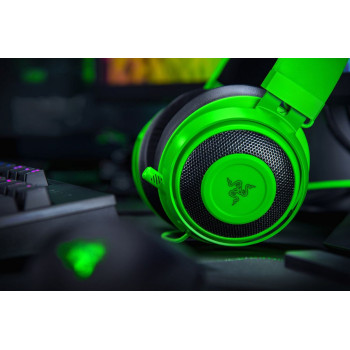 אוזניות גיימינג חוטיות RAZER KRAKEN ירוק