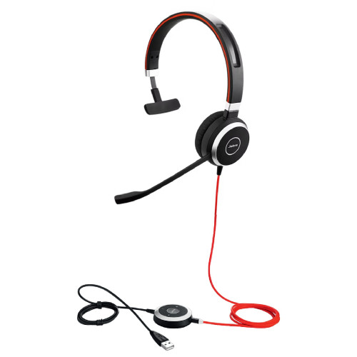 Проводные моно накладные наушники с встроенным микрофоном Jabra Evolve 40 MS