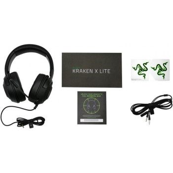 אוזניות גיימינג חוטיות RAZER ‎Kraken X Lite צבע שחור