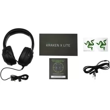 אוזניות גיימינג חוטיות RAZER Kraken X Lite צבע שחור