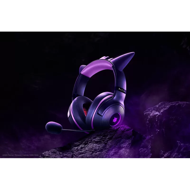אוזניות גיימינג חוטיות RAZER Kraken Kitty V2 Gengar Edition