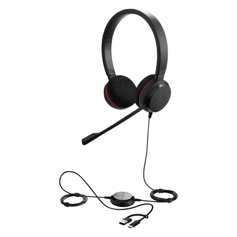 Wired Headphones Jabra Evolve 20 MS Stereo USB-C/A