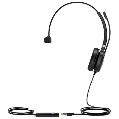 אוזנייה חוטית Yealink UH36 Mono USB-C צבע שחור, כסוף