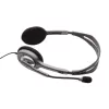 אוזניות Logitech Headset H110 צבע שחור, כסוף