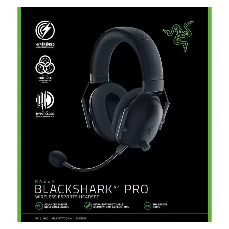 אוזניות גיימינג אלחוטיות RAZER BlackShark V2 Pro - שחור