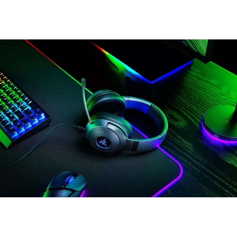 אוזניות גיימינג חוטיות RAZER KRAKEN V3 X USB צבע שחור
