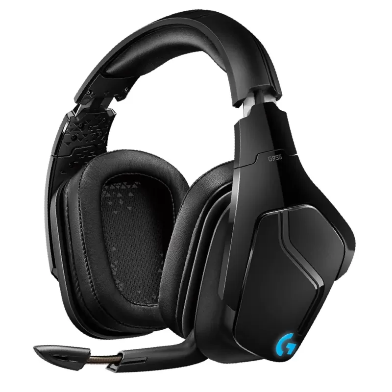 Wireless gaming headband headphones with built-in microphone Logitech G935