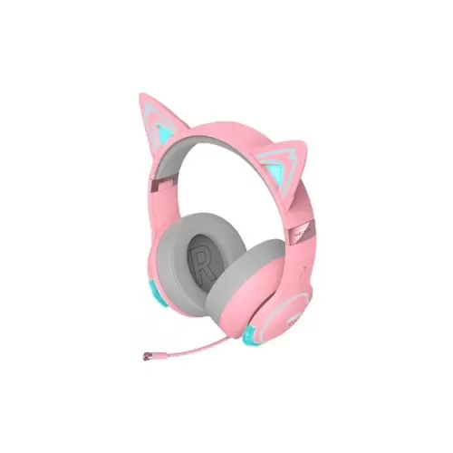 אוזניות אלחוטיות Edifier G5BT Cat Wireless Gaming Headset BT ורוד