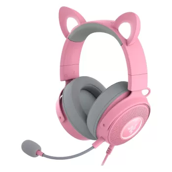 אוזניות גיימינג חוטיות RAZER KRAKEN KITTY V2 PRO ורוד