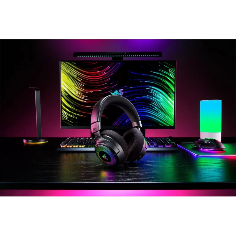 אוזניות גיימינג אלחוטיות RAZER BARRACUDA X Chroma צבע שחור