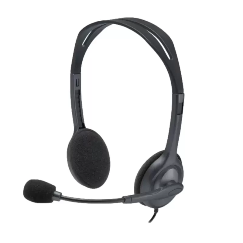 אוזניות חוטיות Logitech H111 Retail צבע אפור