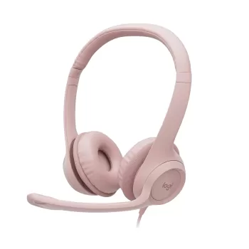 Проводные наушники Logitech USB H390 - pink
