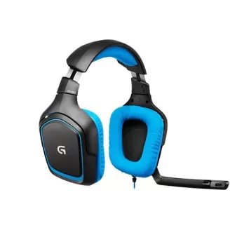 אוזניות גיימינג Logitech G430 צבע שחור, כחול