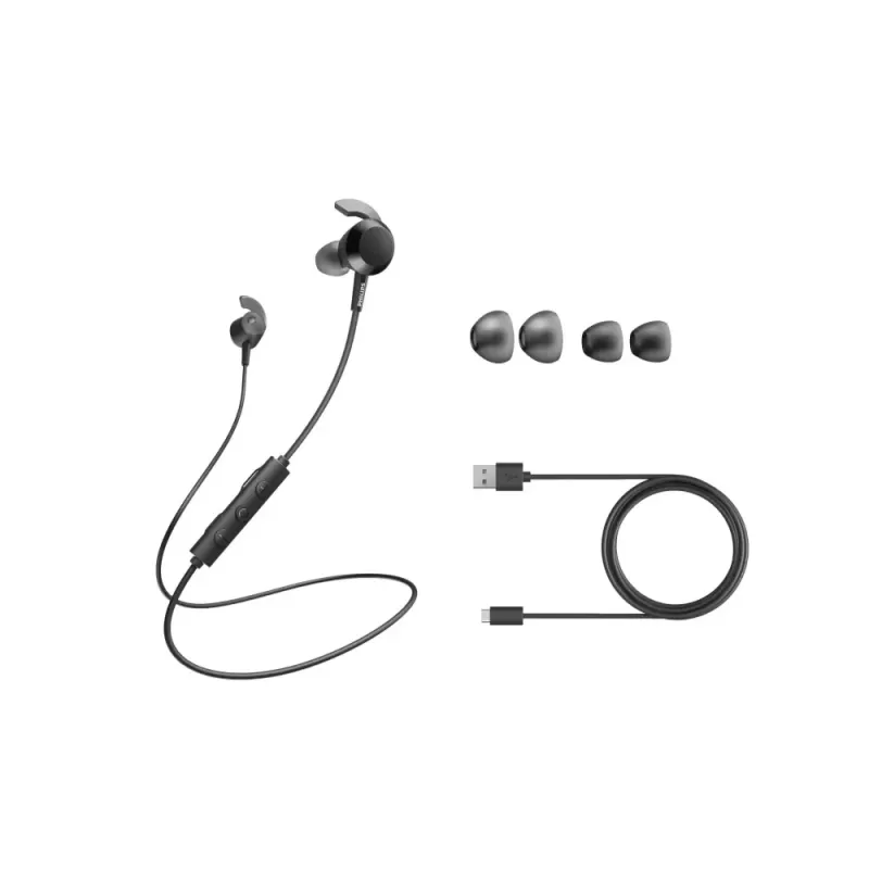 אוזניות סטריאו Bluetooth Philips In-ear wireless 4000 Series צבע שחור אוזניות סטריאו Bluetooth Philips In-ear wireless 4000 Series צבע שחור