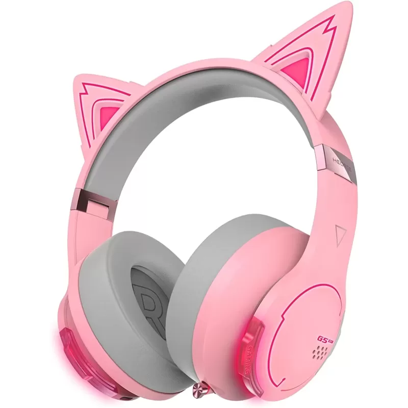 Wireless Gaming Over-Ear Headphones with Built-in Microphone Edifier G5BT NC - pink
