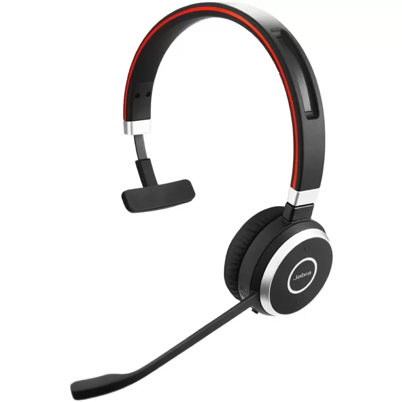 Wireless Mono Over-Ear Headphones with Built-in Microphone Jabra Evolve 65 UC Mono Bluetooth Headset Color:black
