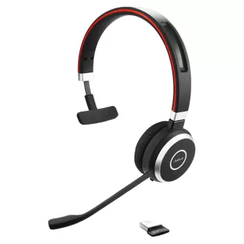 Wireless Mono Over-Ear Headphones with Built-in Microphone Jabra Evolve 65 UC Mono Bluetooth Headset Color:black
